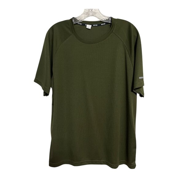 BOYZN Men's Size L (USA) Athletic T-Shirts – Olive Green & Gray – Reflective Str - Picture 5 of 7